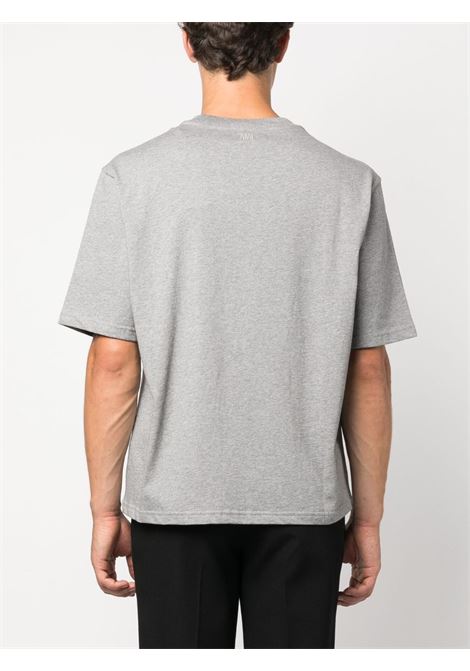 T-shirt con ricamo in grigio - AMI  unisex AMI PARIS | BFUTS005726055